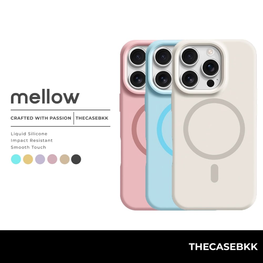 Mellow Design เคสไอโฟน เคสซิลิโคน THECASEBKK เคสกันกระแทก iPhone Silicone Case