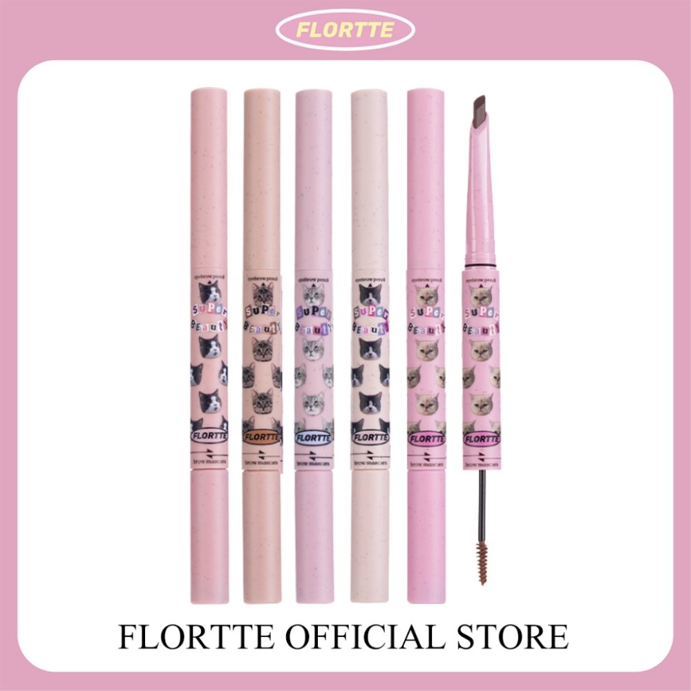 Flortte ดินสอเขียนคิ้ว มาสคาร่าคิ้ว