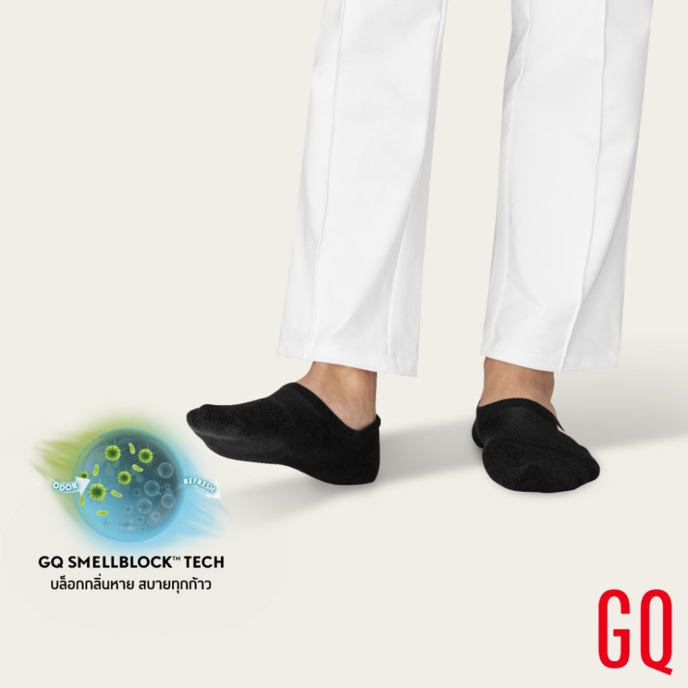 GQ SMELLBLOCK™ Sock Every Day No Show Collection ถุงเท้าบล็อกกลิ่น ลดกลิ่นเท้าเหม็น ถุงเท้าข้อสั้น รุ่นอเวรี่เดย์
