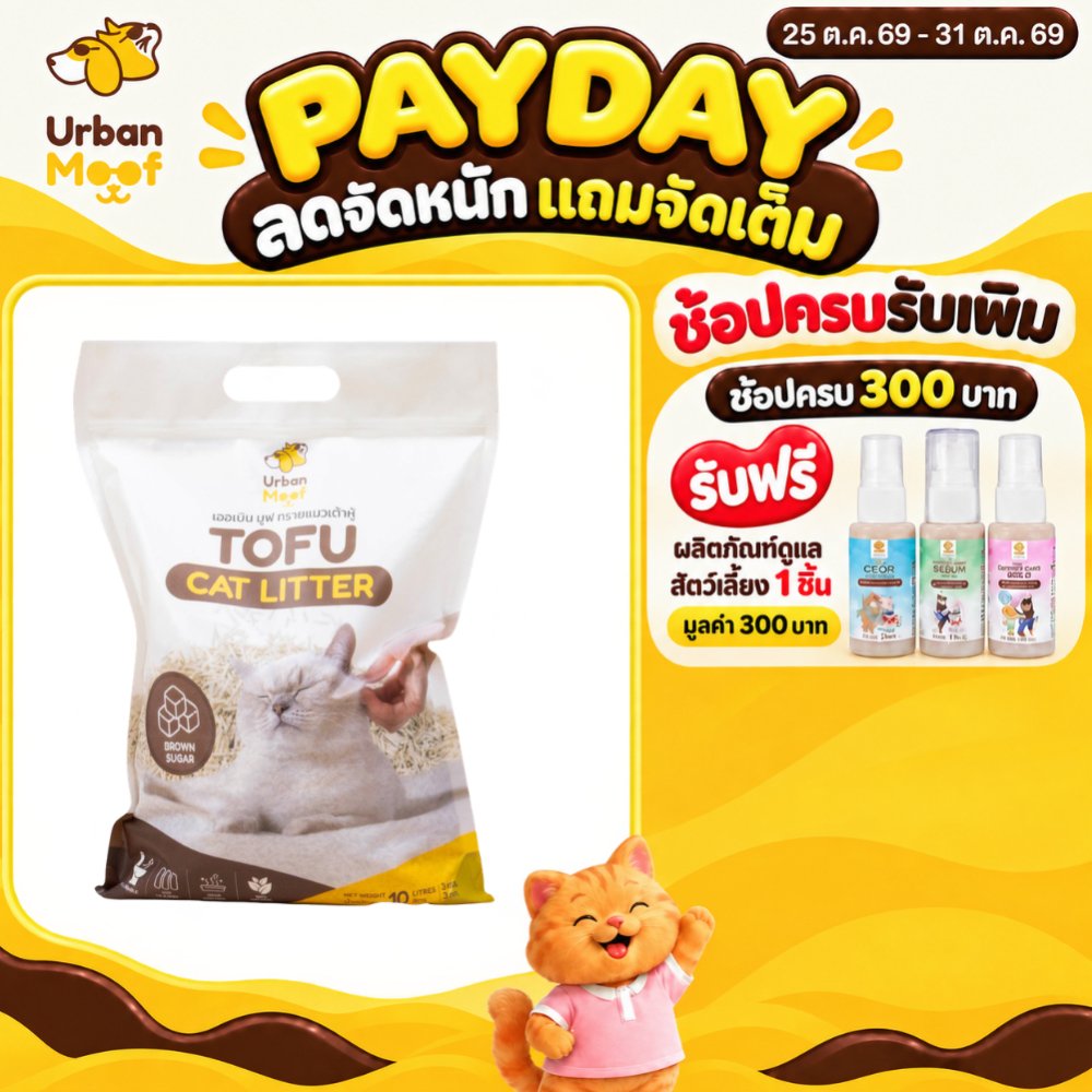 [มีส่งด่วน]ทรายแมวเต้าหู้เกรดพรีเมียม ผลิตจากธรรมชาติ 100% เพื่อสุขภาพที่ดีของแมวที่คุณรัก | Urban Moof